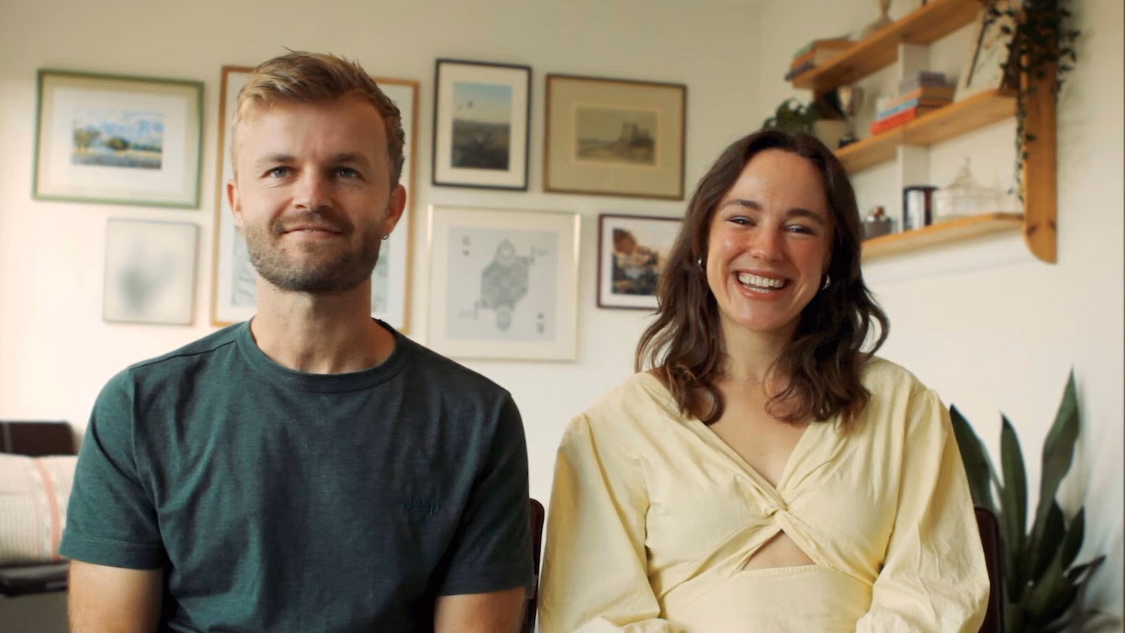 Holly and Josh King, side by side at home, smiling at the camera